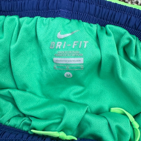 Nike Blue and Green Athletic Running Shorts - Picture 5 of 5